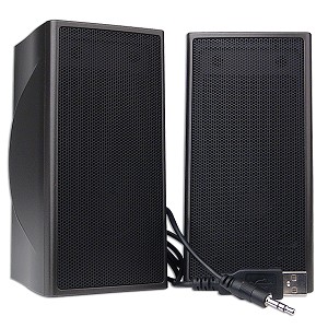 Benwin 2-Piece USB 2.0 Multimedia Speaker Set (Black)